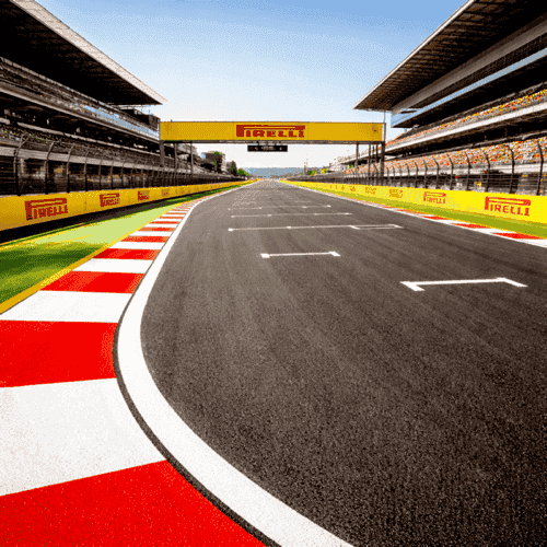 Cold plastic paint on F1 race tracks