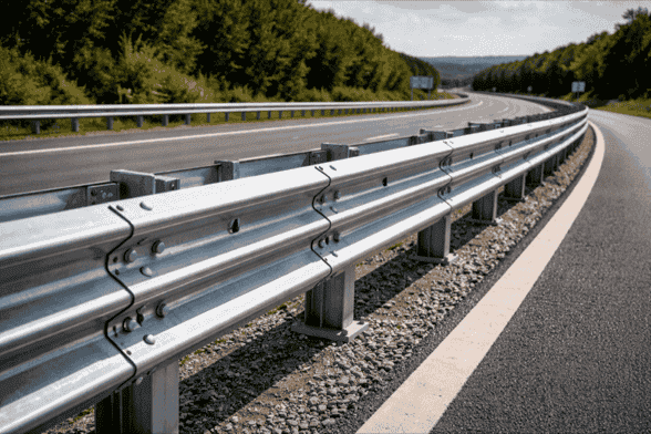 Thrie Beam Crash Barrier - Best Hot Thermoplastic Paint Manufacturers in Hyderabad India | YNM Safety Premium Road Safety Products | Cold Plastic Paint & Metal Beam Crash Barriers Telangana