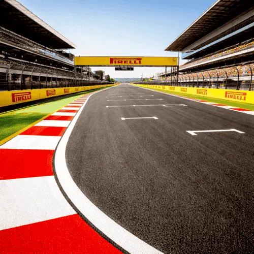 Cold plastic paint on F1 race tracks