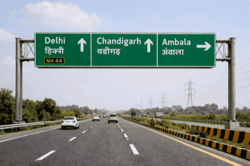 Retro Reflective Gantry Signage - YNM Safety | Hot Thermoplastic Paint Manufacturers India - Image 2