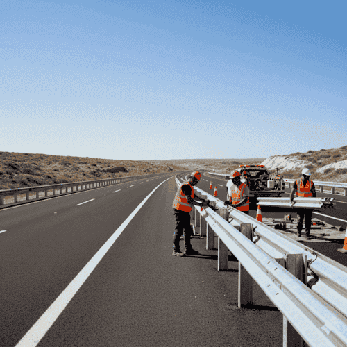 W Beam Crash Barrier - YNM Safety | Hot Thermoplastic Paint Manufacturers India - Image 3